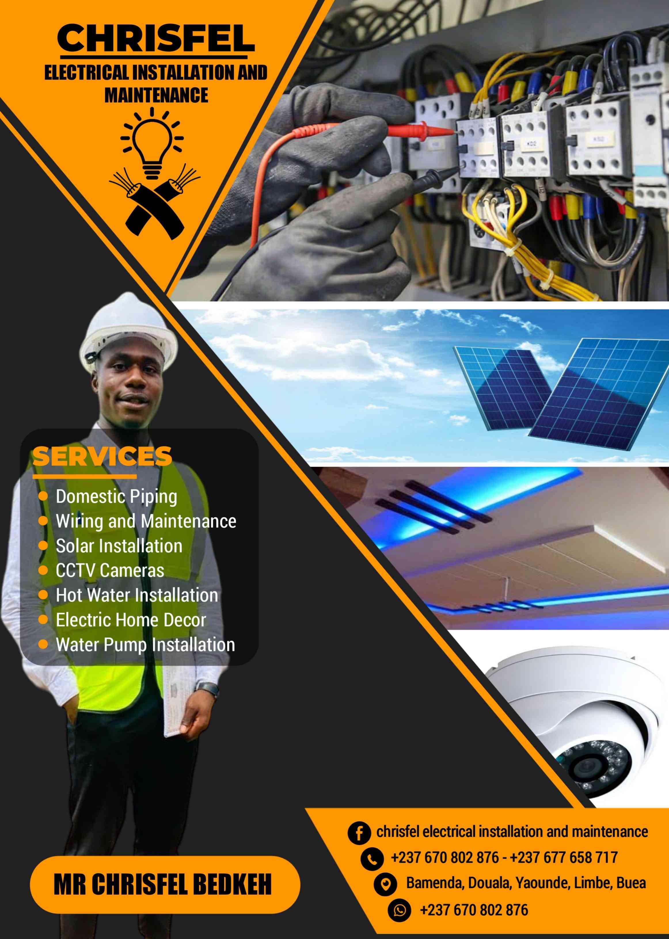 Solar installation, electrical installation 